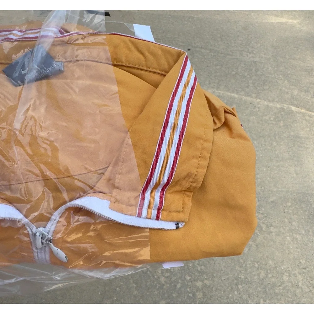 Vintage Nike‎ Windbreaker Jacket Mens XXL Orange Vintage Full Zip Striped Trim